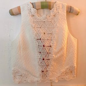 Rebecca Taylor, White Crop Top sz 4